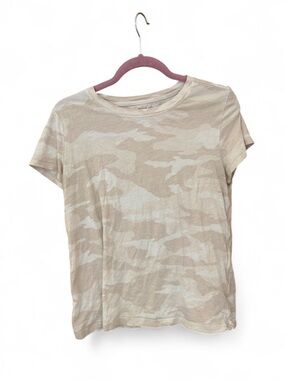 Athleta Beige Camo Short-Sleeve Tee Size M
